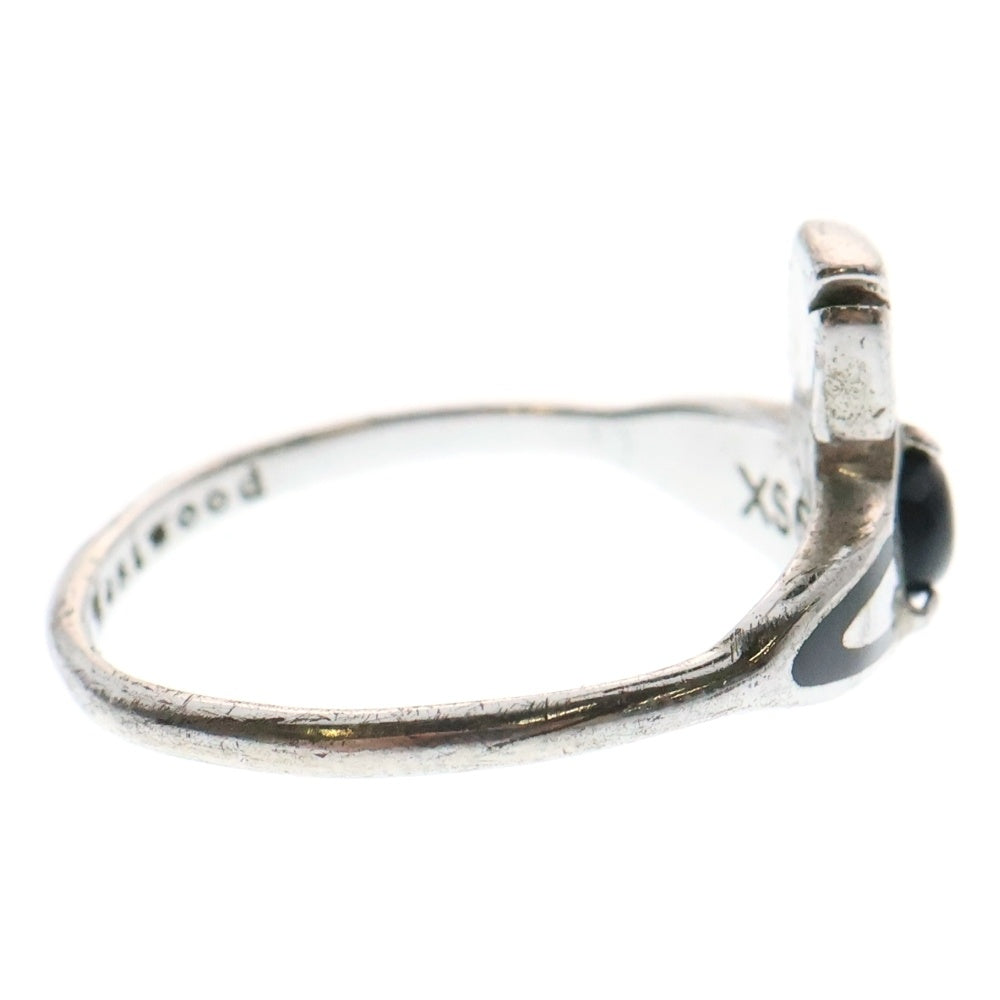 Vivienne Westwood(ヴィヴィアンウエストウッド) オーブ リング 指輪 シルバー×ブラック SV925 #XS 1.6g