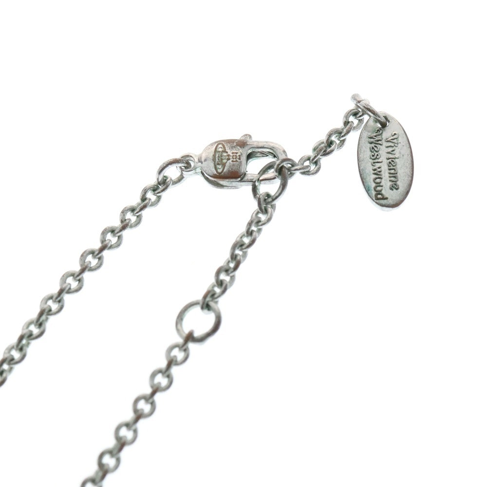 Vivienne Westwood(ヴィヴィアンウエストウッド) オーブ ネックレス バスレリーフ ペンダント グリーン×シルバー VWMT12668