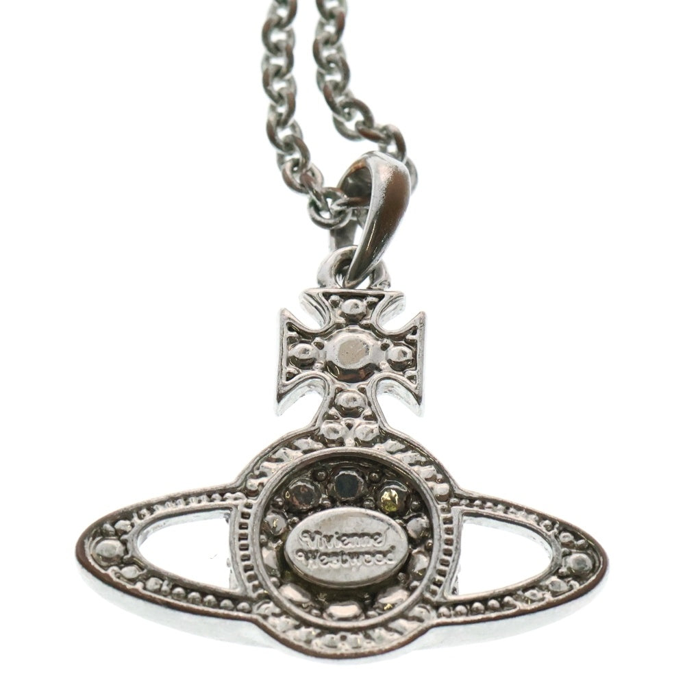 Vivienne Westwood(ヴィヴィアンウエストウッド) オーブ ネックレス バスレリーフ ペンダント グリーン×シルバー VWMT12668