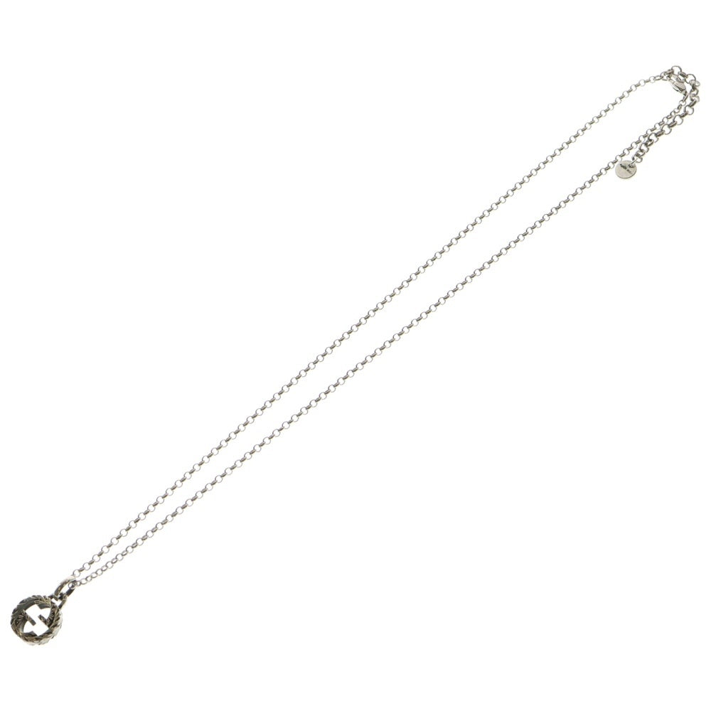 GUCCI(グッチ) アラベスク インターロッキングG ネックレス ペンダント シルバー Ag925 7.1g