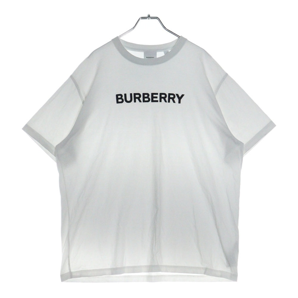 BURBERRY(バーバリー) フロントロゴプリント クルーネック 半袖Tシャツ カットソー ホワイト 8055309