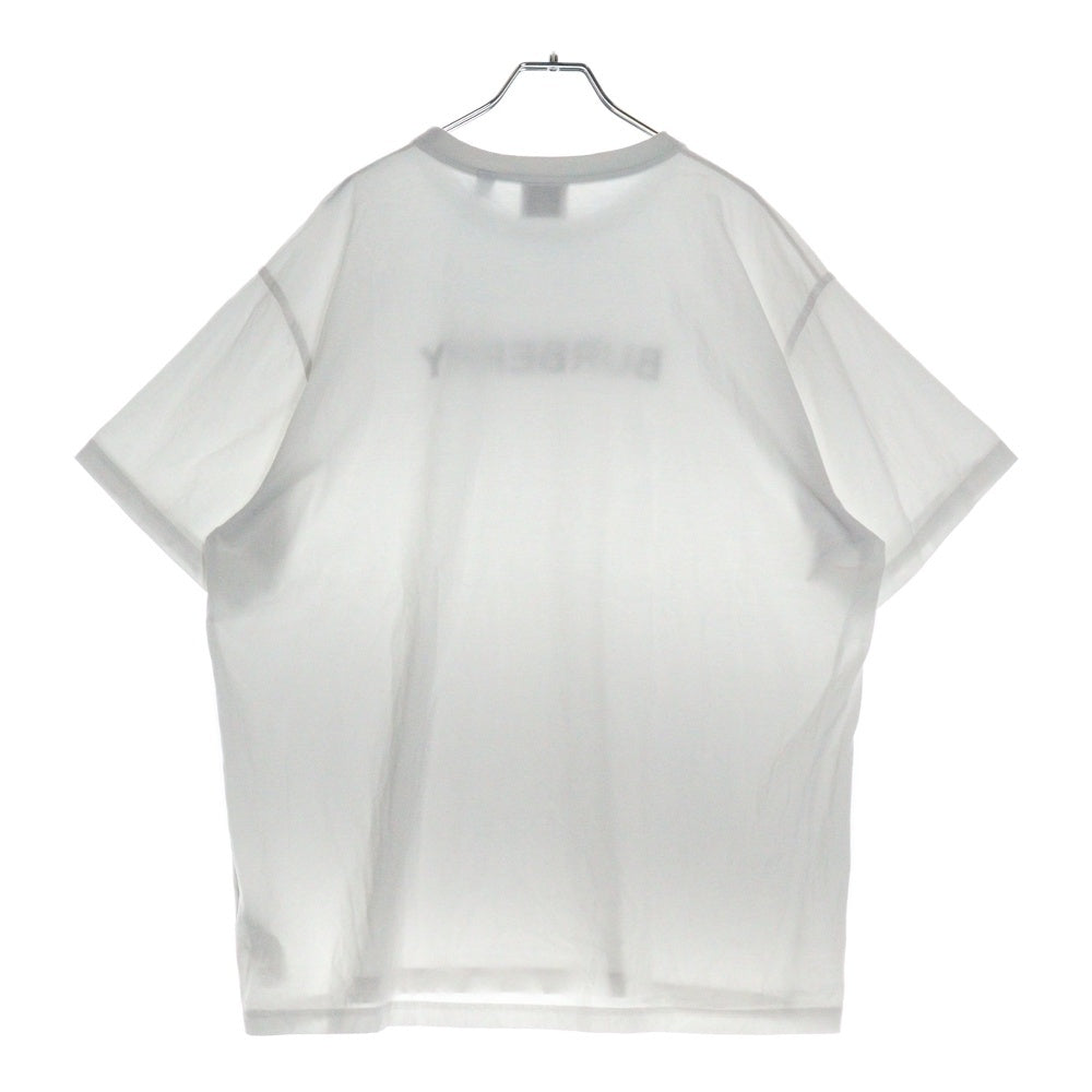BURBERRY(バーバリー) フロントロゴプリント クルーネック 半袖Tシャツ カットソー ホワイト 8055309