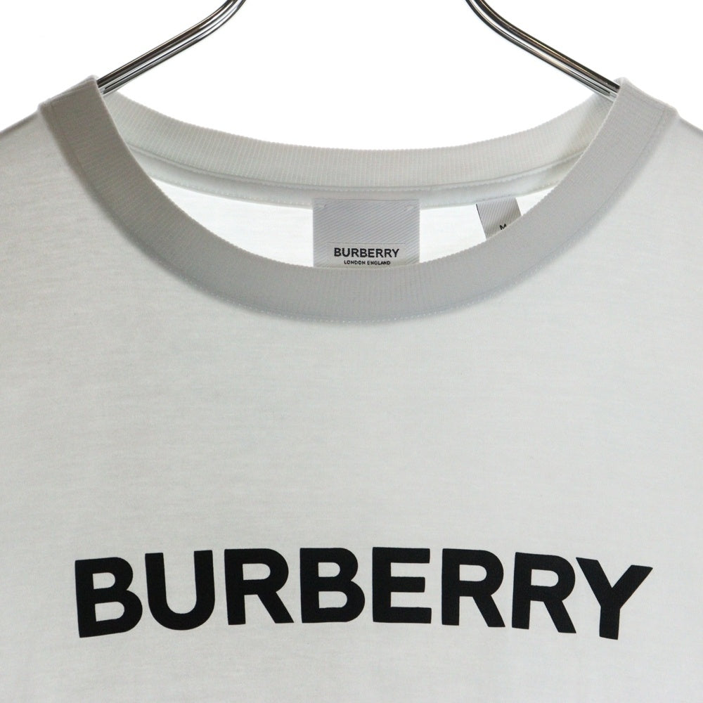 BURBERRY(バーバリー) フロントロゴプリント クルーネック 半袖Tシャツ カットソー ホワイト 8055309