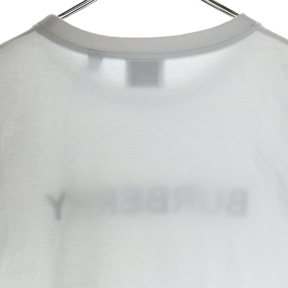 BURBERRY(バーバリー) フロントロゴプリント クルーネック 半袖Tシャツ カットソー ホワイト 8055309