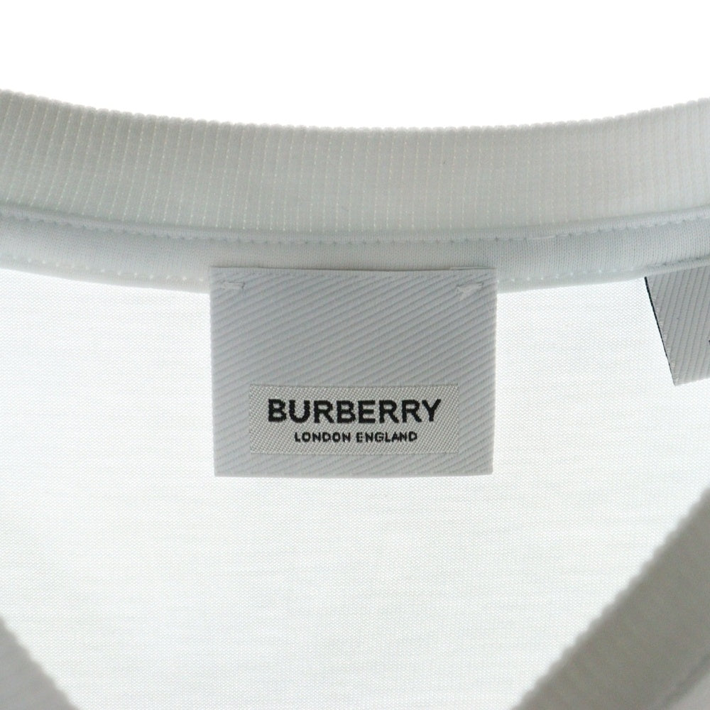 BURBERRY(バーバリー) フロントロゴプリント クルーネック 半袖Tシャツ カットソー ホワイト 8055309