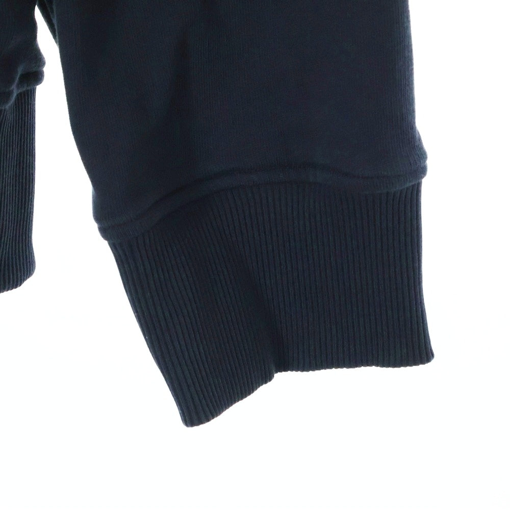 BALMAIN(バルマン) フロントロゴ エンボス プリント プルオーバースウェットパーカー フーディー ネイビー JT046BC22