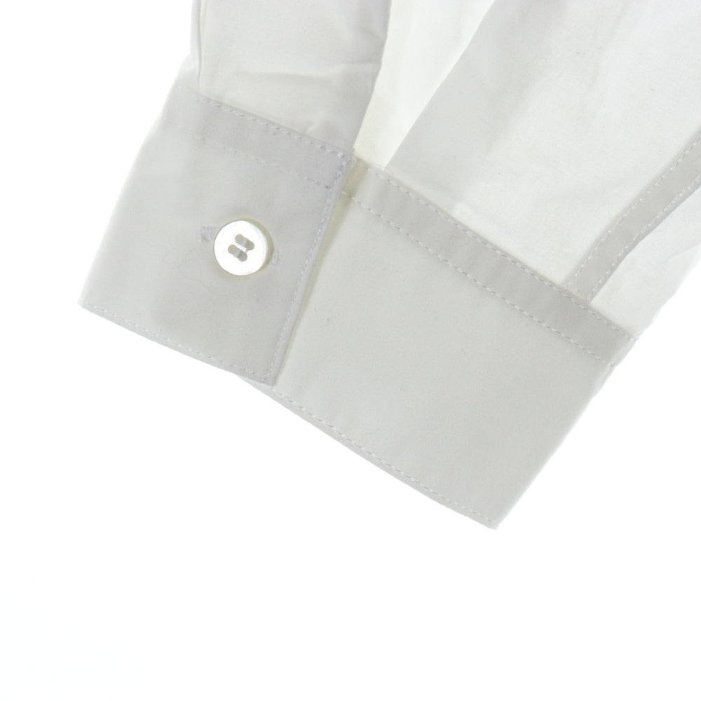 MM6 Maison Margiela(エムエムシックスメゾンマルジェラ) 22SS フロントロゴプリント レギュラーカラー ロングスリーブ 長袖シャツ ホワイト M60119 MM014