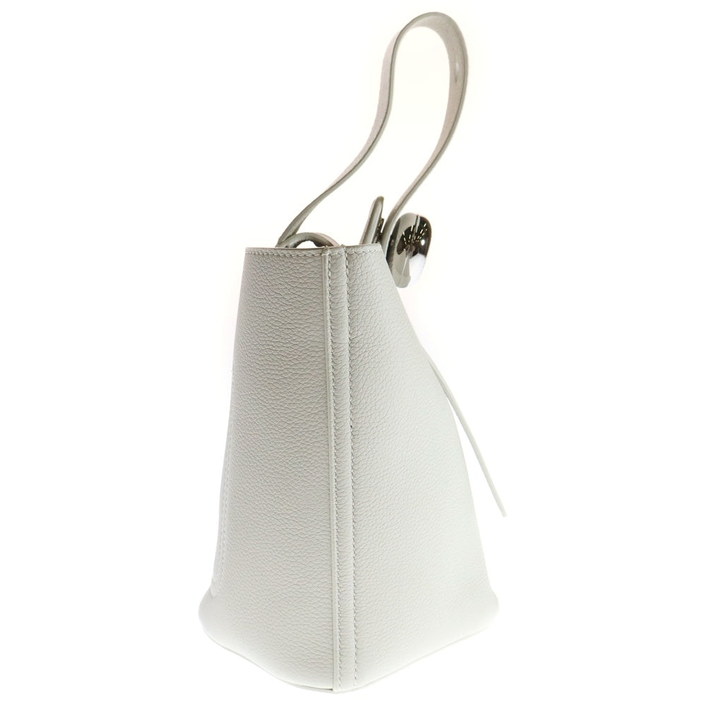 LOEWE(ロエベ) バケットバッグ ミニ ホワイト レザー 2WAY ハンドバッグ ショルダーバッグ
