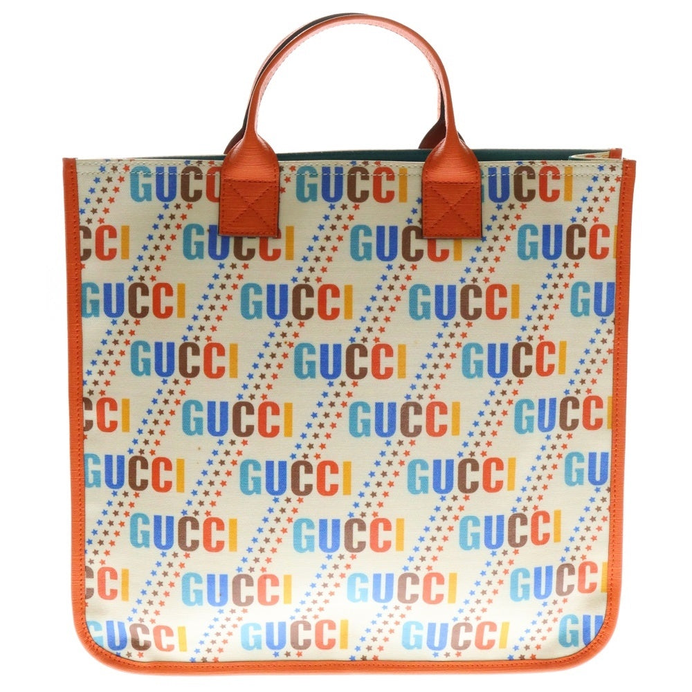 GUCCI(グッチ) チルドレンズ ハンドバッグ トートバッグ オレンジ×マルチカラー PVC 550763