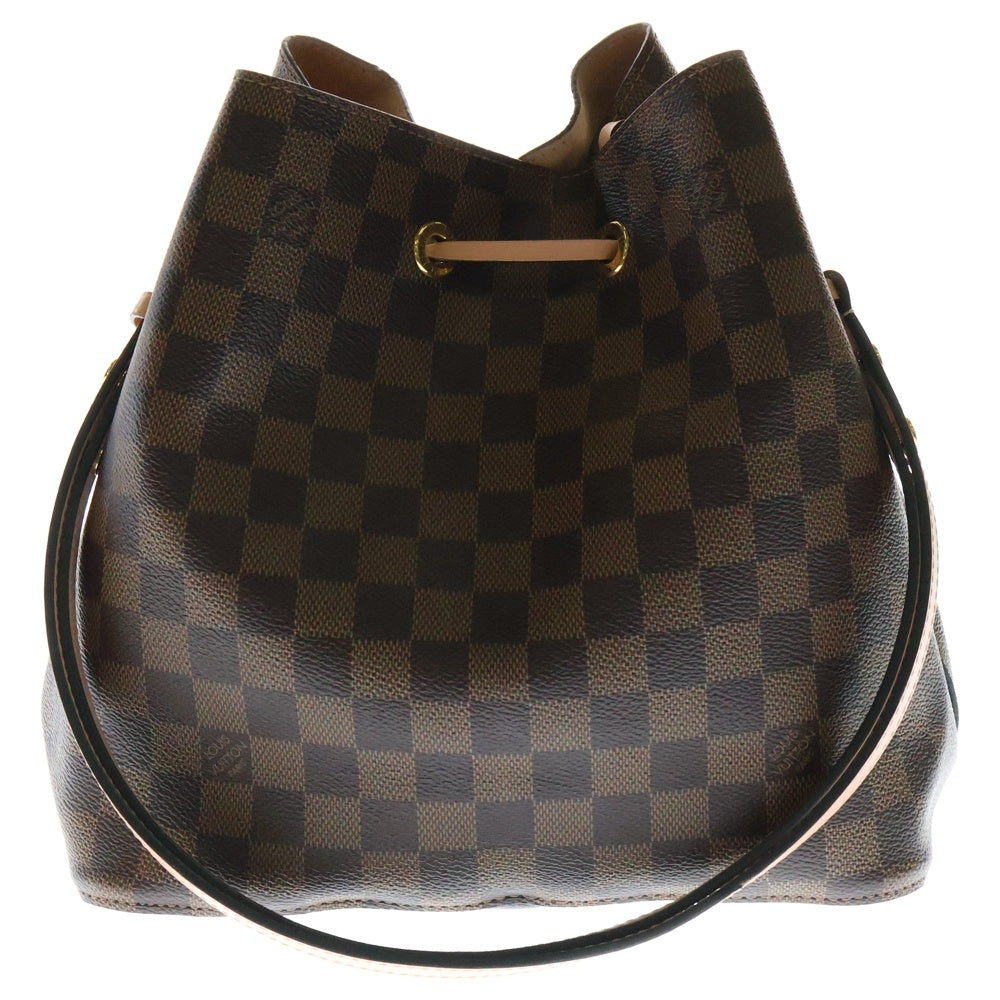 LOUIS VUITTON(ルイヴィトン) ダミエ ネオノエ 2WAYバッグ ハンドバッグ ショルダーバッグ 巾着バッグ ブラウン×ピンク ゴールド金具 N40198