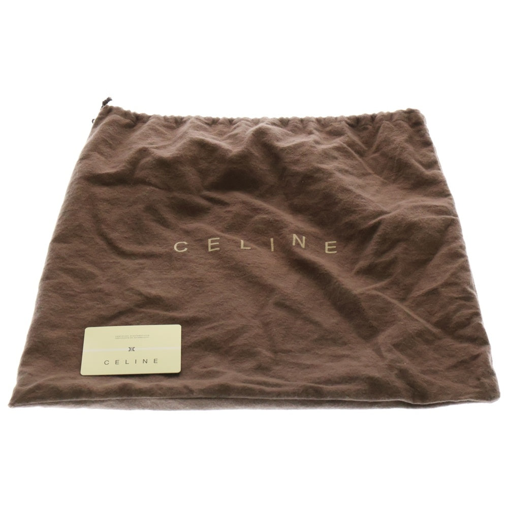 CELINE(セリーヌ) マカダム ミニワンショルダーバッグ ハンドバッグ ピンク×ブラウン ゴールド金具 キャンバス×レザー