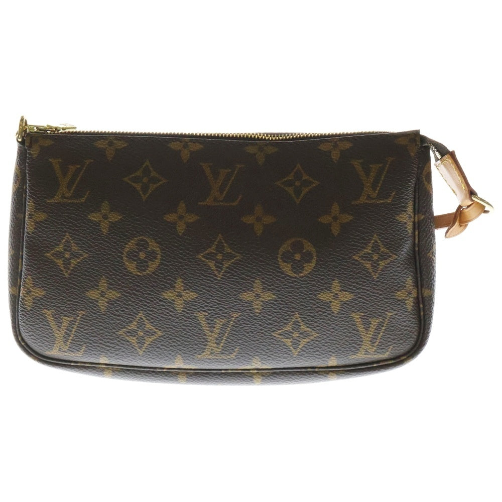 LOUIS VUITTON(ルイヴィトン) モノグラム ポシェット アクセソワール ミニバッグ ハンドバッグ ポーチ ブラウン ゴールド金具 レザー×PVC M51980