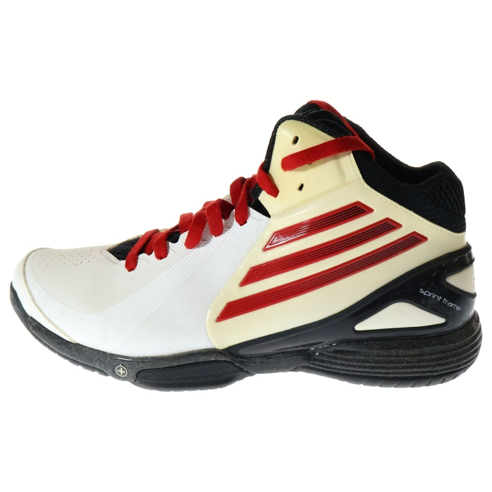 adidas(アディダス) adiZero Bash V アディゼロ バッシュ 5 ハイカットスニーカー ホワイト/レッド G98338