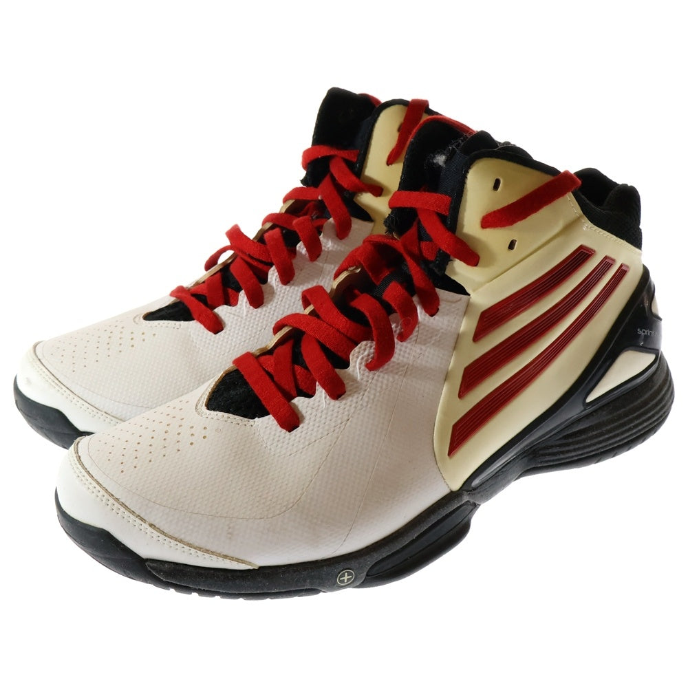 adidas(アディダス) adiZero Bash V アディゼロ バッシュ 5 ハイカットスニーカー ホワイト/レッド G98338