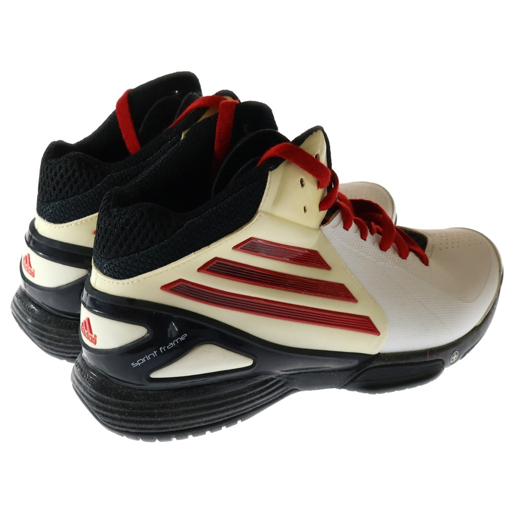 adidas(アディダス) adiZero Bash V アディゼロ バッシュ 5 ハイカットスニーカー ホワイト/レッド G98338