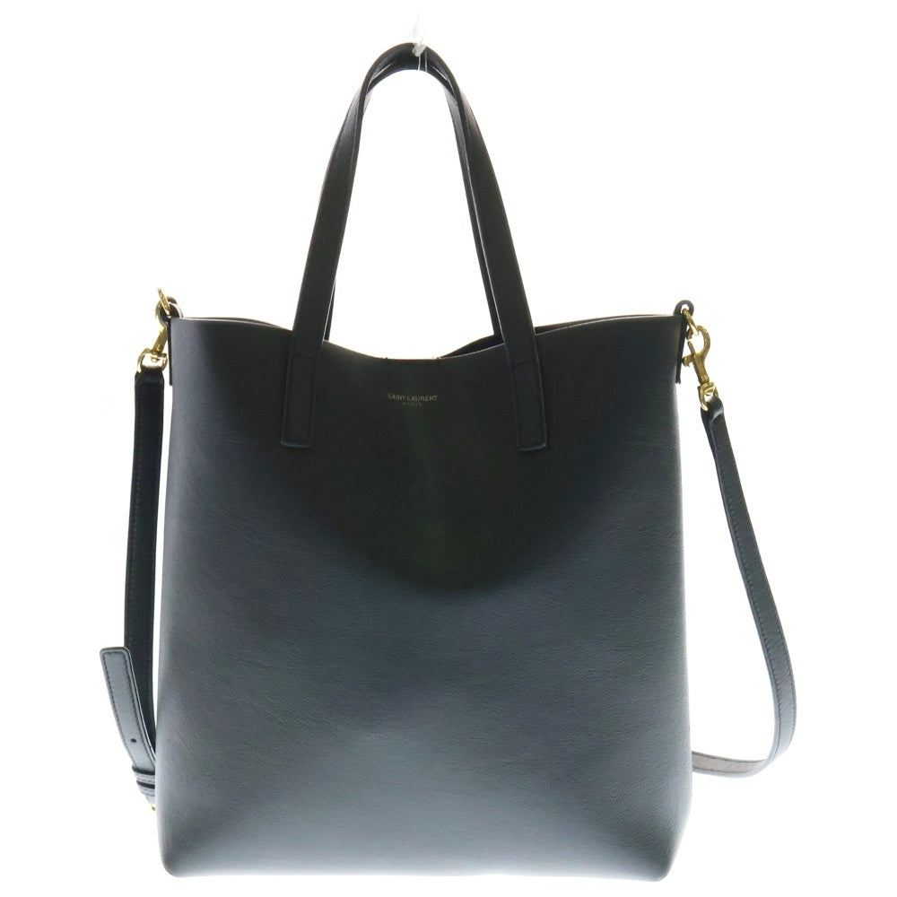 SAINT LAURENT PARIS(サンローランパリ) トイショッピング 2WAYバッグ ハンドバッグ トートバッグ ショルダーバッグ ブラック ゴールド金具 レザー 498612