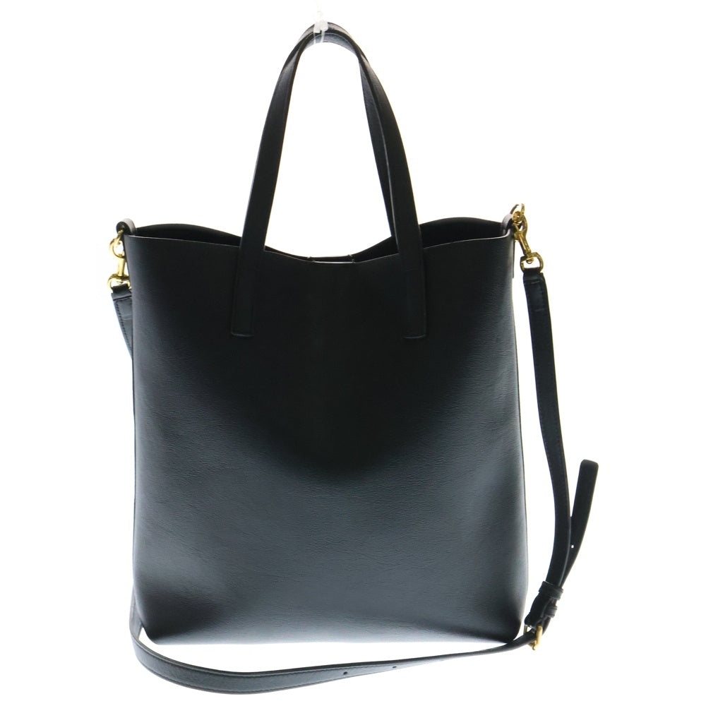 SAINT LAURENT PARIS(サンローランパリ) トイショッピング 2WAYバッグ ハンドバッグ トートバッグ ショルダーバッグ ブラック ゴールド金具 レザー 498612