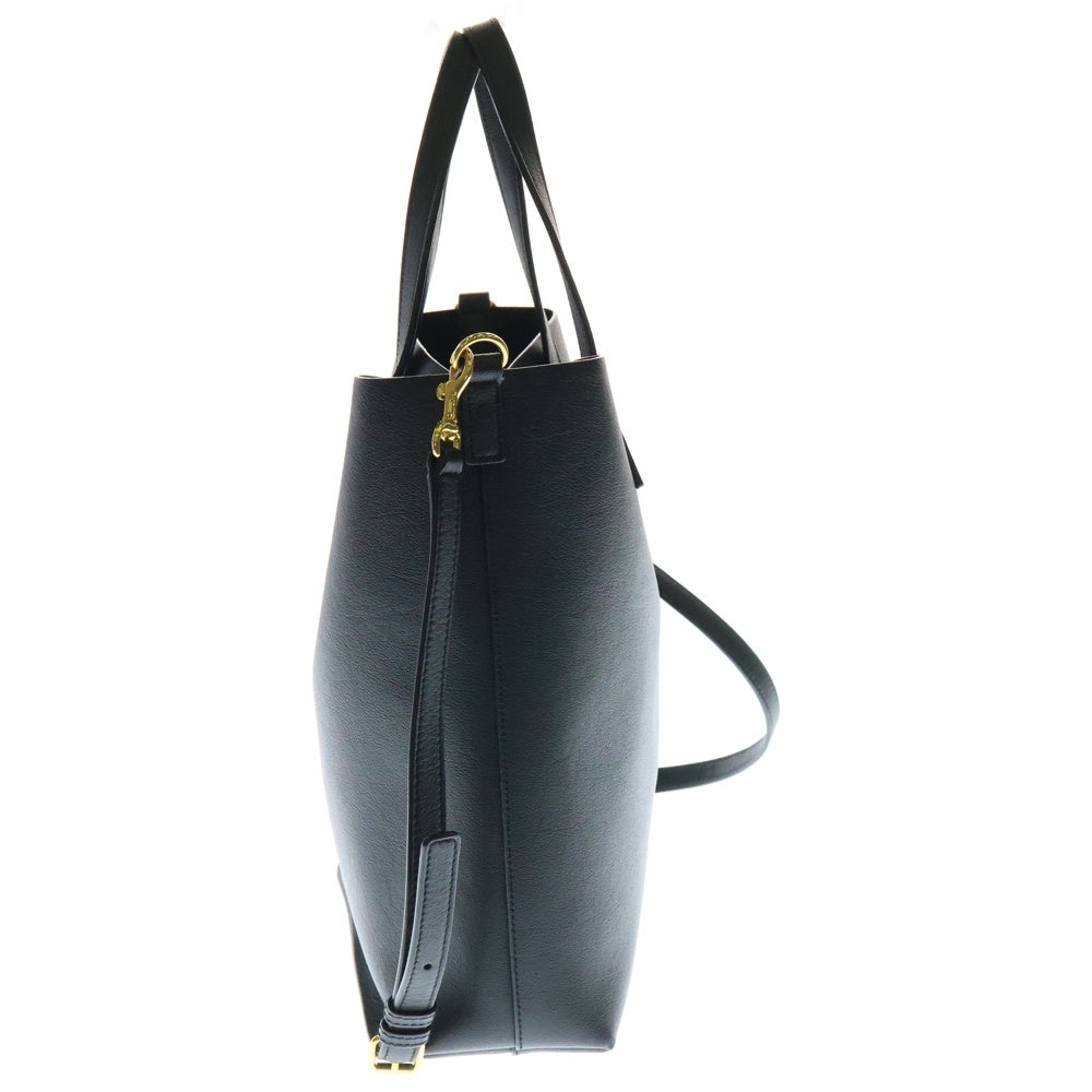 SAINT LAURENT PARIS(サンローランパリ) トイショッピング 2WAYバッグ ハンドバッグ トートバッグ ショルダーバッグ ブラック ゴールド金具 レザー 498612