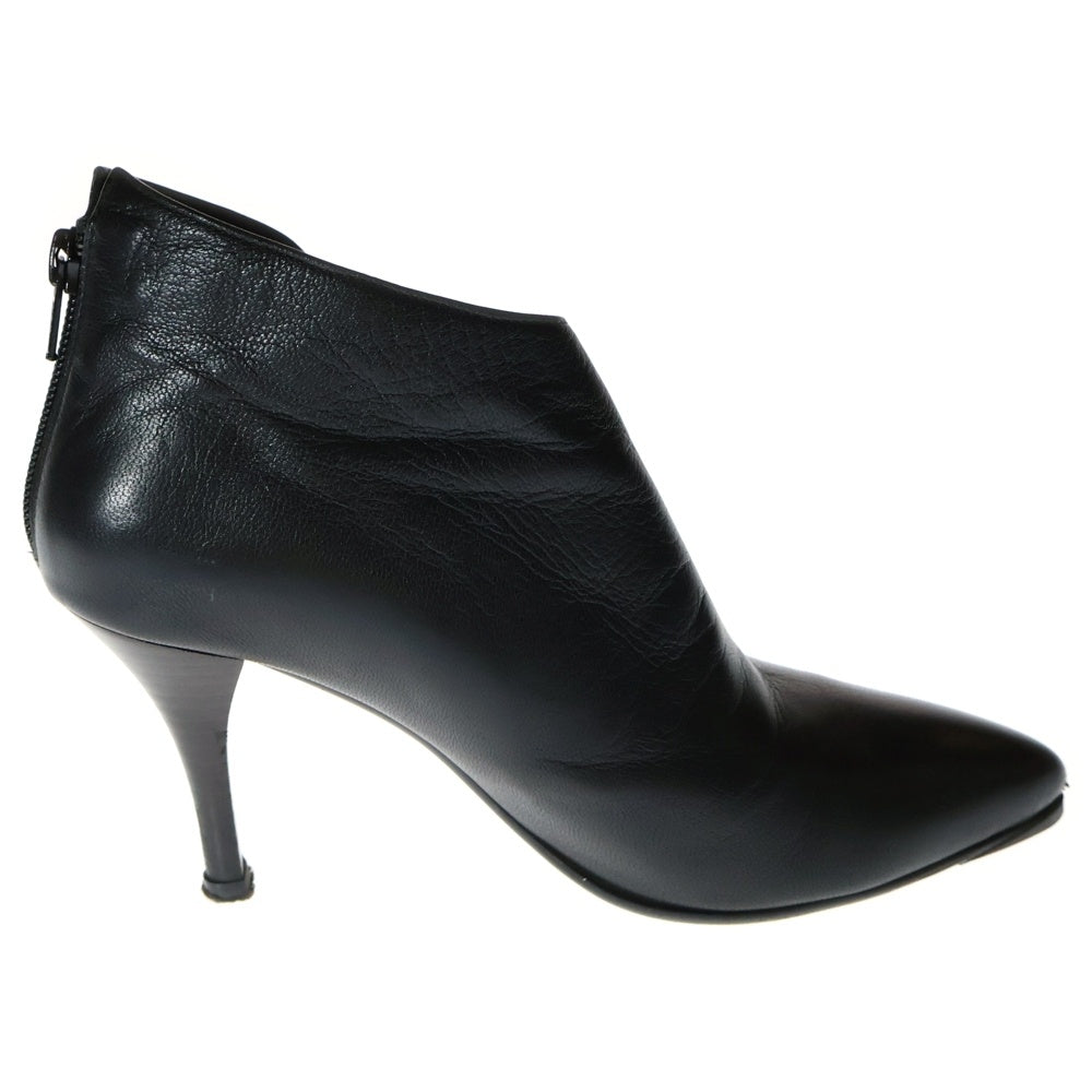 JILL STUART(ジル スチュアート) レザー ヒール ショートブーツ パンプス ブラック レディース〇