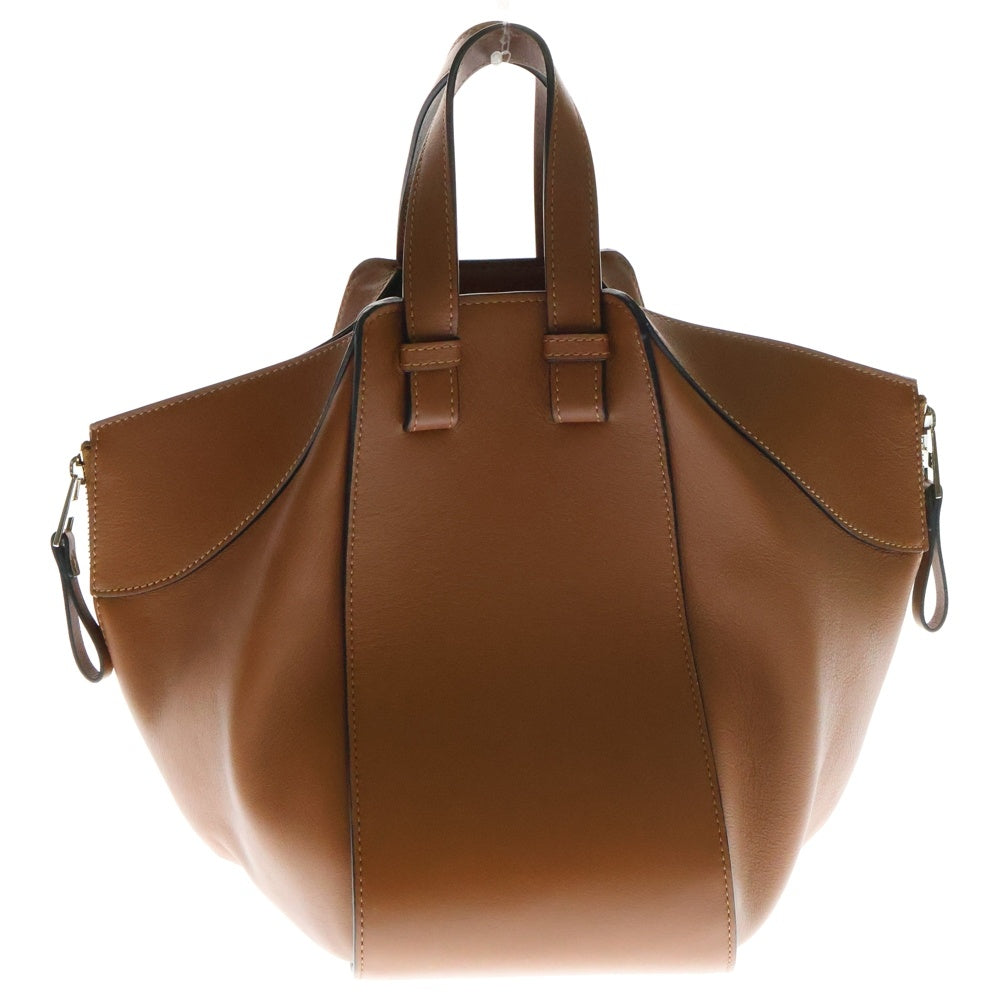 LOEWE(ロエベ) ハンモックバッグ スモール 2WAYバッグ ハンドバッグ ショルダーバッグ ブラウン シルバー金具 レザー