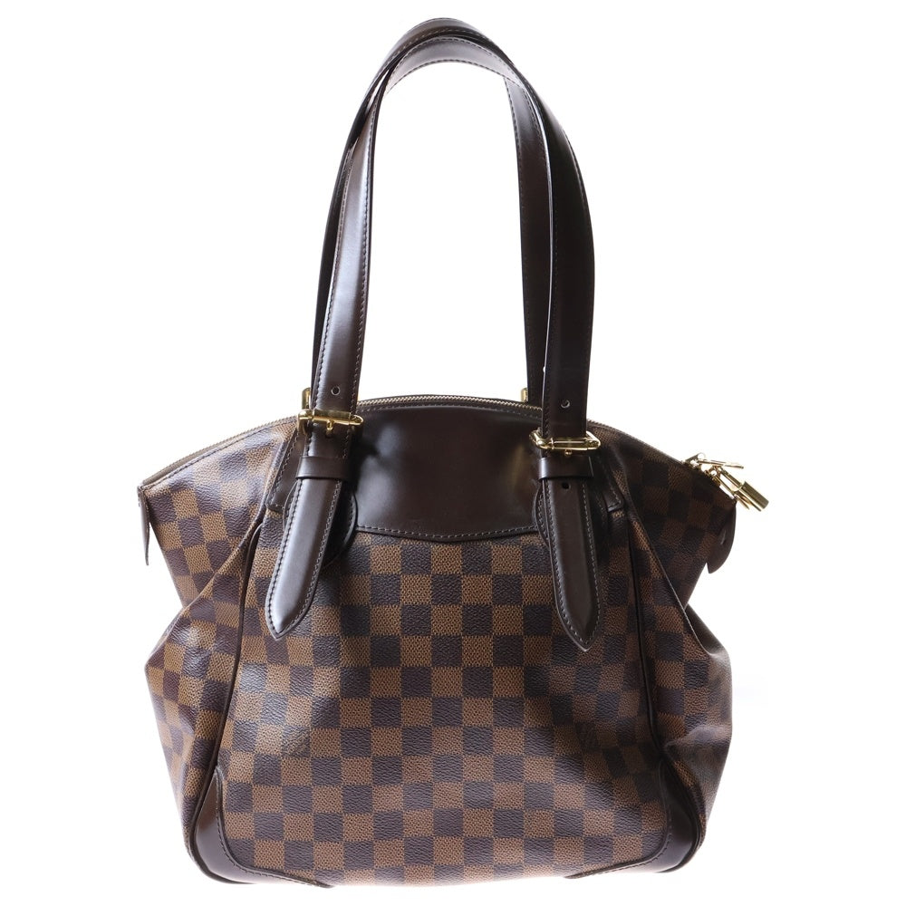 LOUIS VUITTON(ルイヴィトン) ダミエ ヴェローナMM ハンドバッグ ブラウン ゴールド金具 レザー×PVC N41118