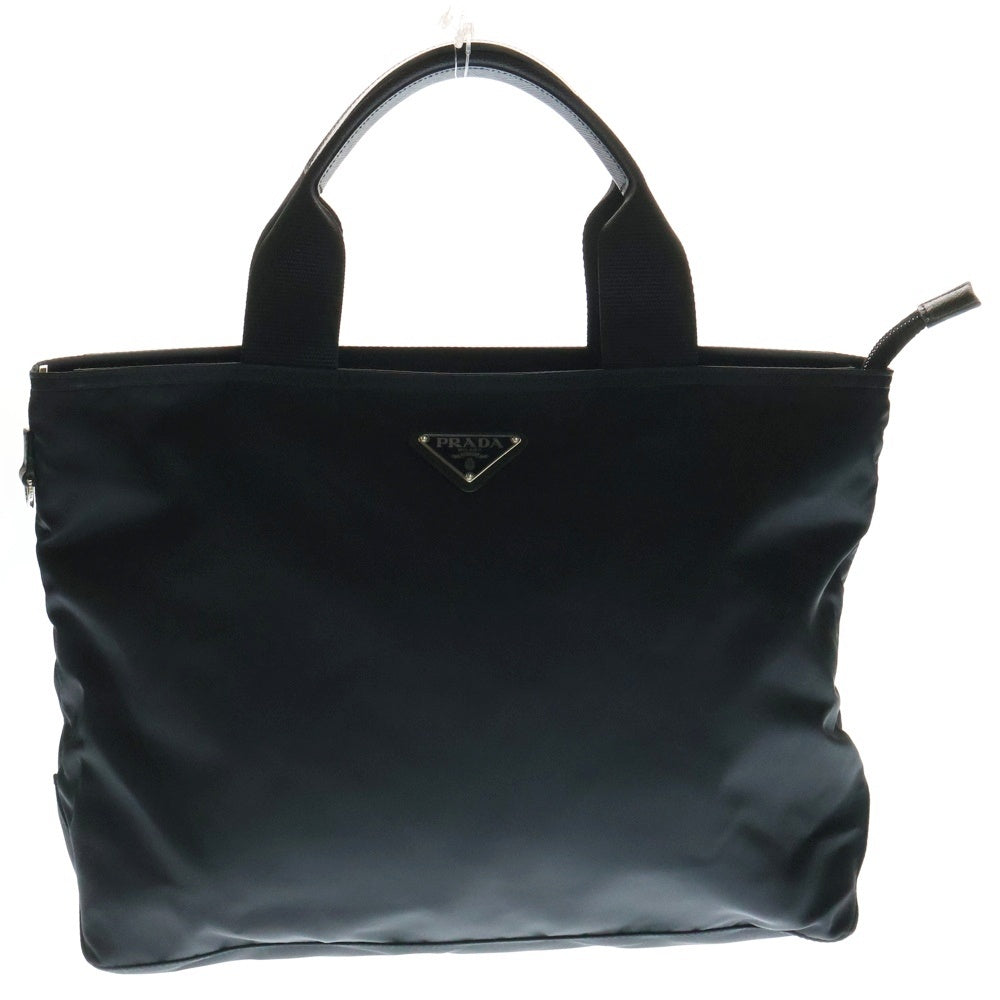 PRADA(プラダ) テスート ハンドバッグ トートバッグ ブラック シルバー金具 ナイロン ロゴ三角プレート 1BG867