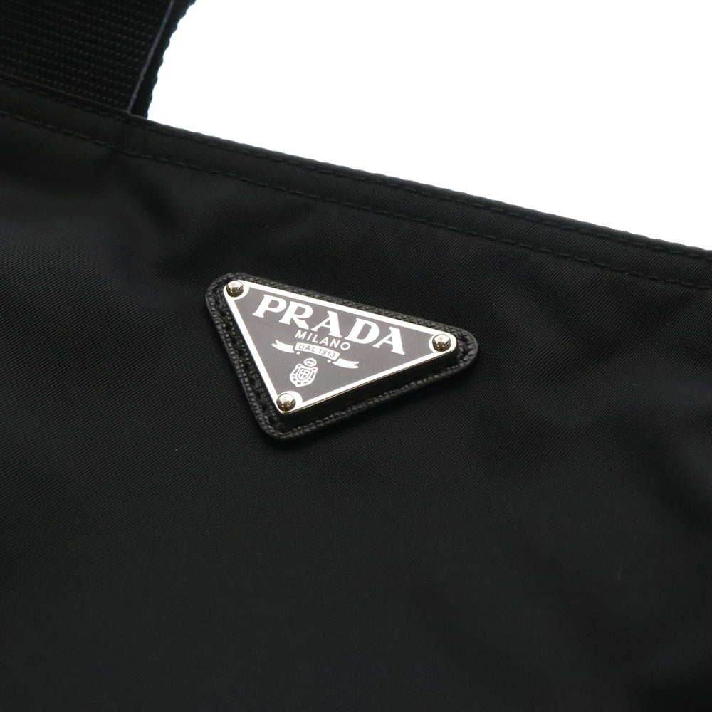 PRADA(プラダ) テスート ハンドバッグ トートバッグ ブラック シルバー金具 ナイロン ロゴ三角プレート 1BG867