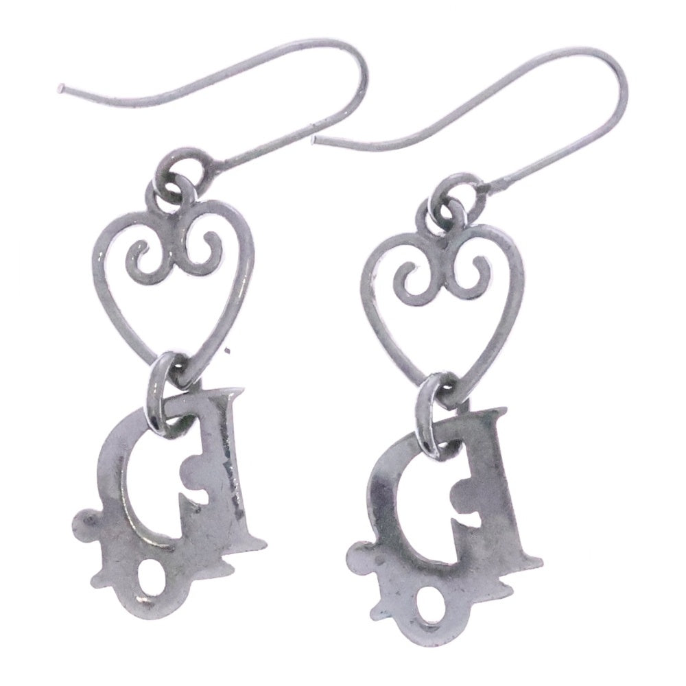 Christian Dior(クリスチャンディオール) ロゴ ハート ピアス イヤーアクセサリー ピンク×シルバー