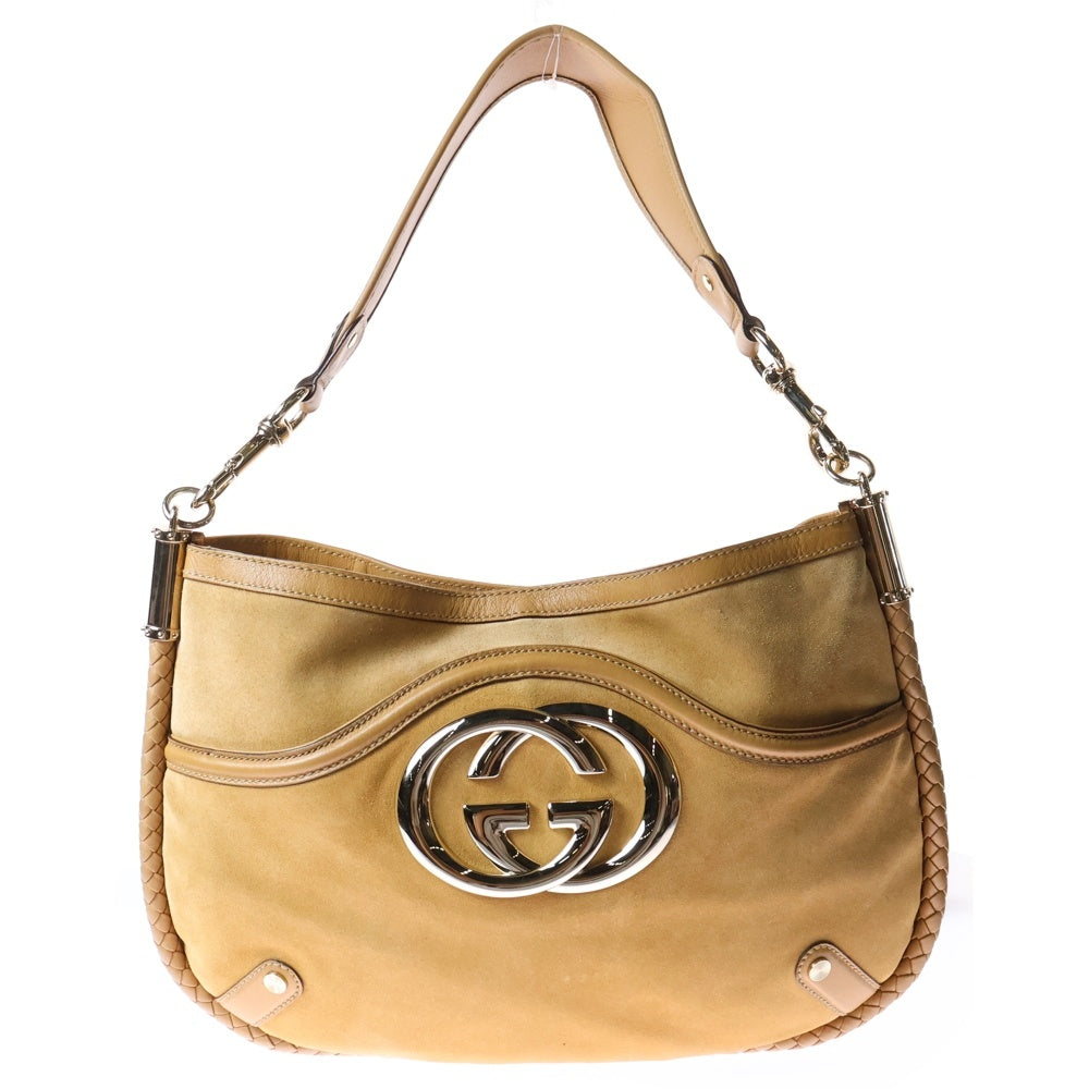 GUCCI(グッチ) セミ ベージュ スエード 167734 ワンショルダーバッグ