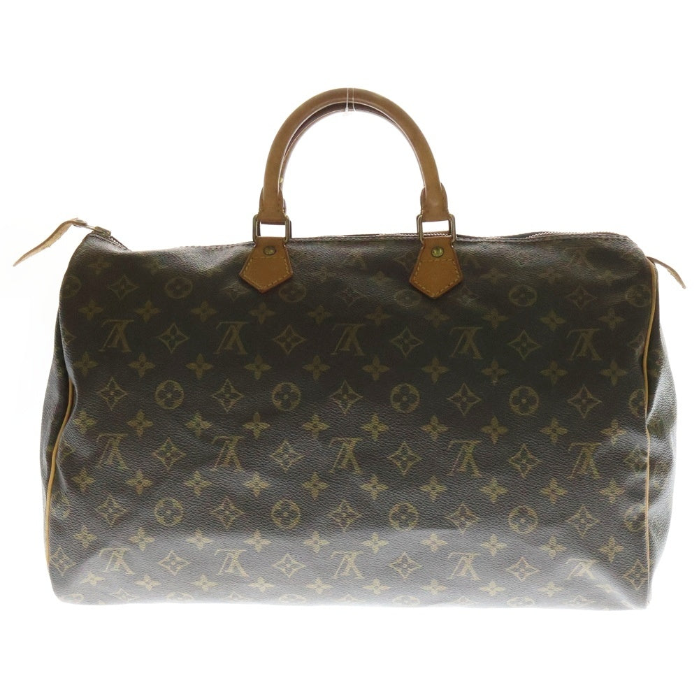 LOUIS VUITTON(ルイヴィトン) スピーディ40 モノグラム PVC レザー ハンド ボストンバッグ ゴールド金具 ブラウン M41522