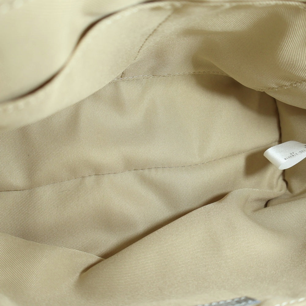 JILL STUART(ジル スチュアート) フリルトート ロゴ刺繍 キャンバス ハンド トートバッグ アイボリー/ブラック レディース 125-3183218