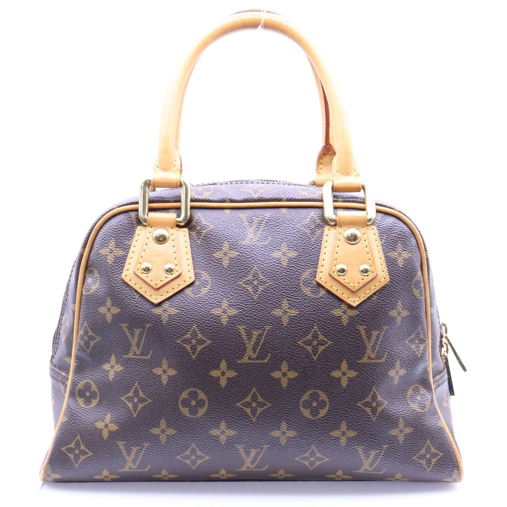 LOUIS VUITTON(ルイヴィトン) マンハッタンPM モノグラム PVC レザー ハンドバッグ ゴールド金具 ブラウン M40026