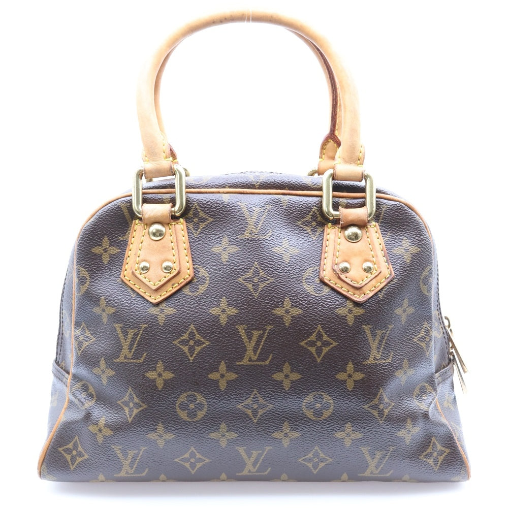 LOUIS VUITTON(ルイヴィトン) マンハッタンPM モノグラム PVC レザー ハンドバッグ ゴールド金具 ブラウン M40026