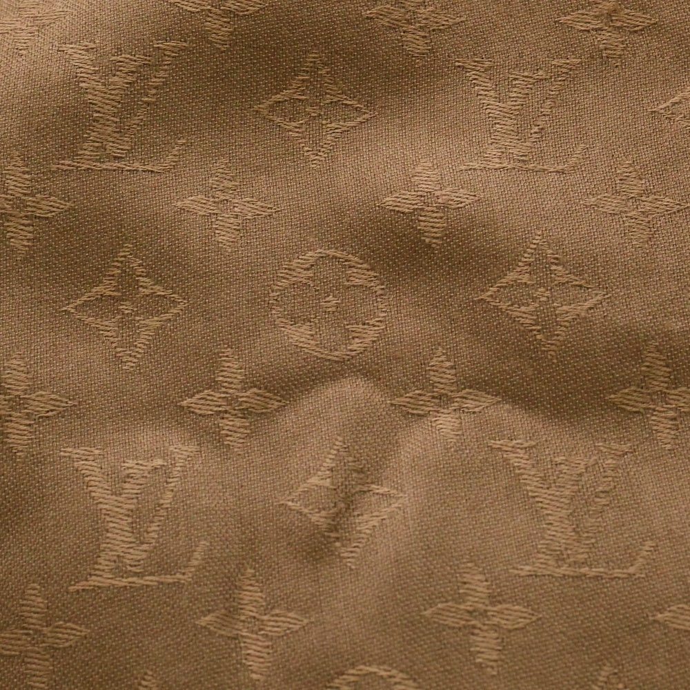 LOUIS VUITTON(ルイヴィトン) ショール・モノグラム スカーフ ブラウン ベージュ シルク×ウール M75872