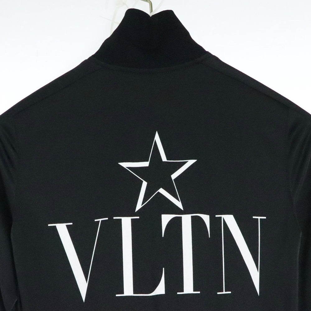 VALENTINO(ヴァレンティノ) 20SS バックロゴ スタープリント ジップアップ ジャージ トラックジャケット ブルゾン プリーツスカート ロングワンピース ブラック レディース TB3MJ00H5B8