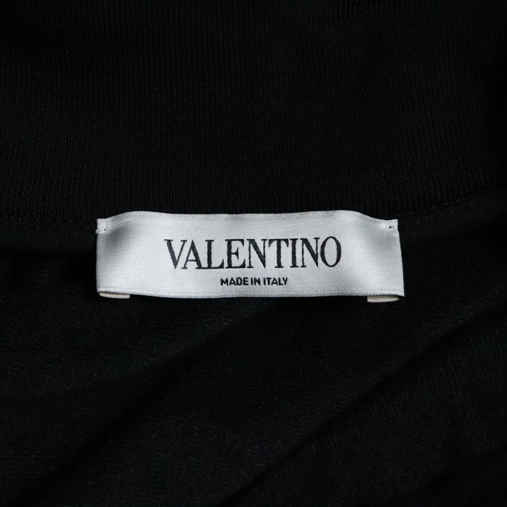VALENTINO(ヴァレンティノ) 20SS バックロゴ スタープリント ジップアップ ジャージ トラックジャケット ブルゾン プリーツスカート ロングワンピース ブラック レディース TB3MJ00H5B8