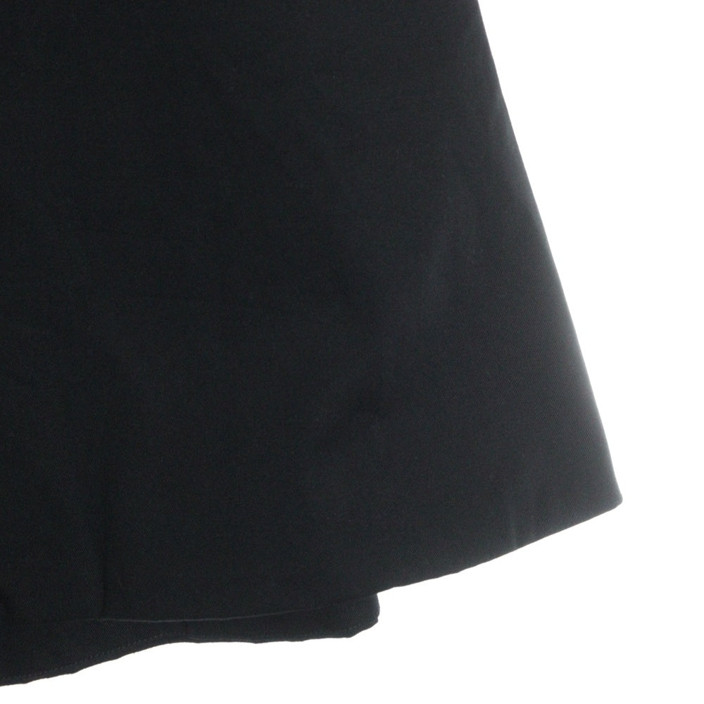 PATOU(パトゥー) 23SS ポケットデザイン ベルト付き コットンツイル フレアロングスカート ブラック レディース 23S-SK035-0074