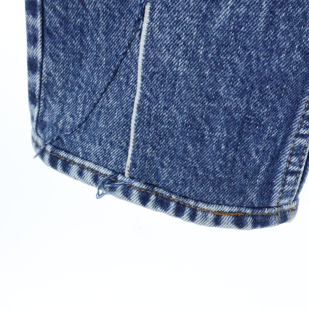 Maison Margiela 1(メゾンマルジェラ) 21SS 再構築 ボタンフライ ダメージ加工ストレートデニムパンツ インディゴ レディース S51LA0139