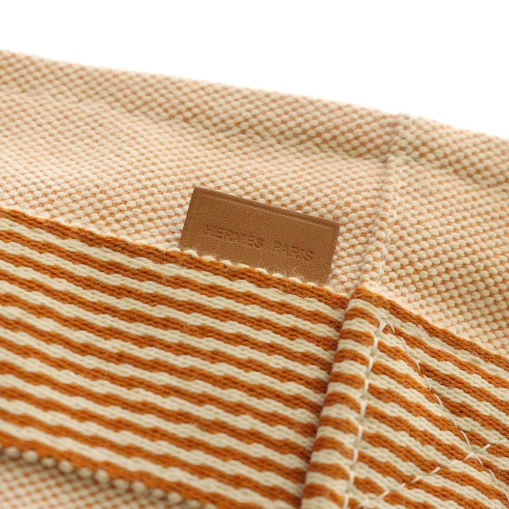 HERMES(エルメス) ニューフルートゥバサスPM ベージュ ショルダーバッグ オレンジ キャンバス