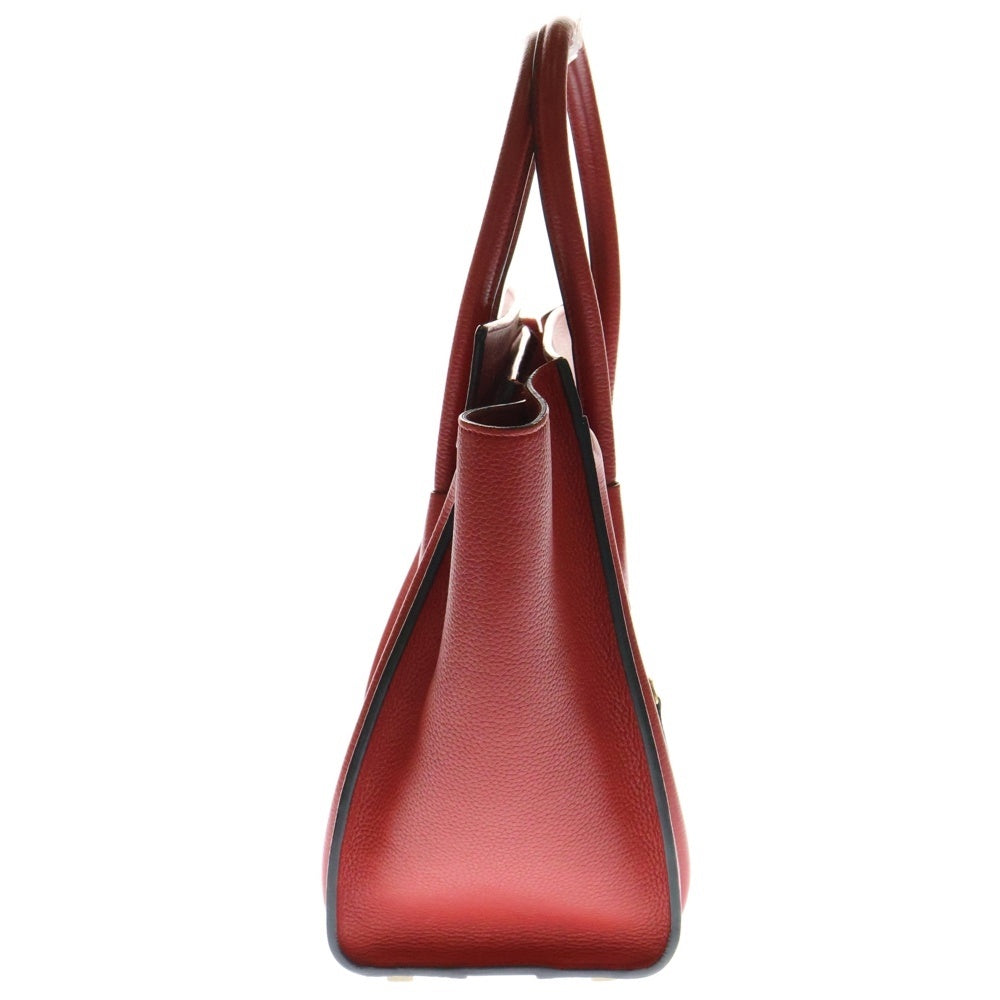 CELINE(セリーヌ) ラゲージ マイクロショッパー トートバッグ ハンドバッグ レッド ゴールド金具 レザー