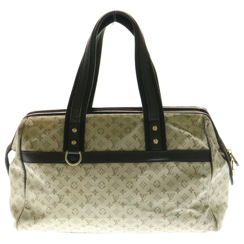 LOUIS VUITTON(ルイヴィトン) モノグラムミニ ジョセフィーヌGM キャンバス ハンドバッグ ベージュ×ブラウン ゴールド金具 M92212
