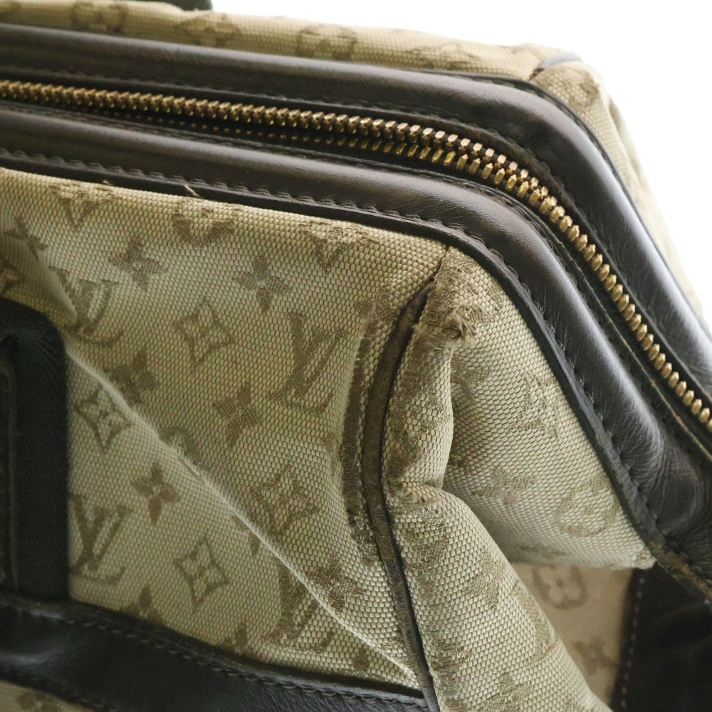 LOUIS VUITTON(ルイヴィトン) モノグラムミニ ジョセフィーヌGM キャンバス ハンドバッグ ベージュ×ブラウン ゴールド金具 M92212