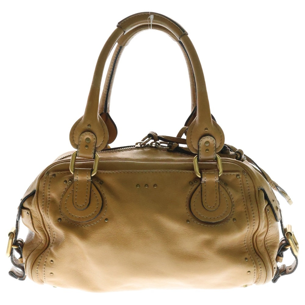 Chloe(クロエ) パディントン ハンドバッグ ゴールド金具 ブラウン レザー
