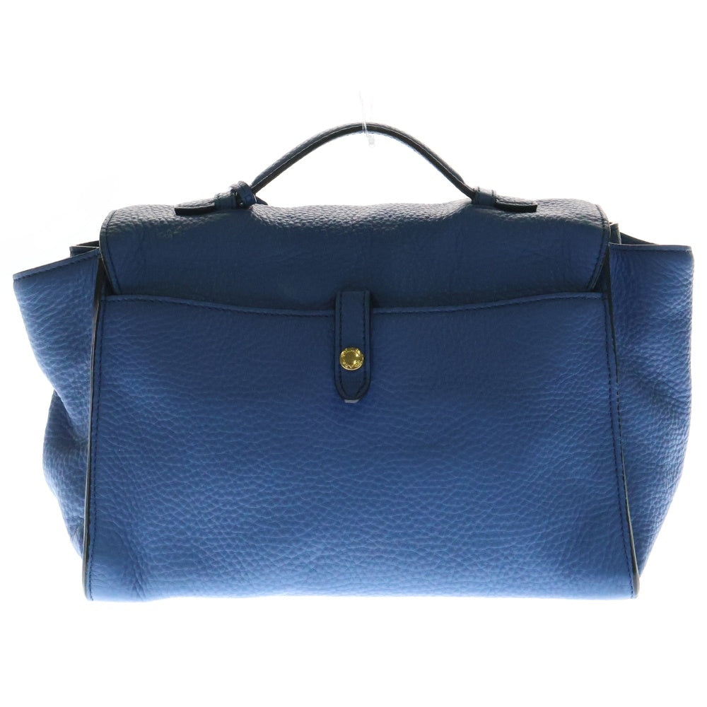 PRADA(プラダ) ヴィテッロダイノ 2WAYショルダーバッグ ハンドバッグ ブルー ゴールド金具 レザー BR5034