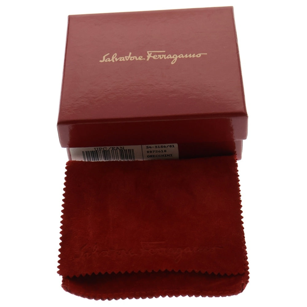 Salvatore Ferragamo(サルヴァトーレ フェラガモ) ラインストーン バングル ブラック×ゴールド メタル GP