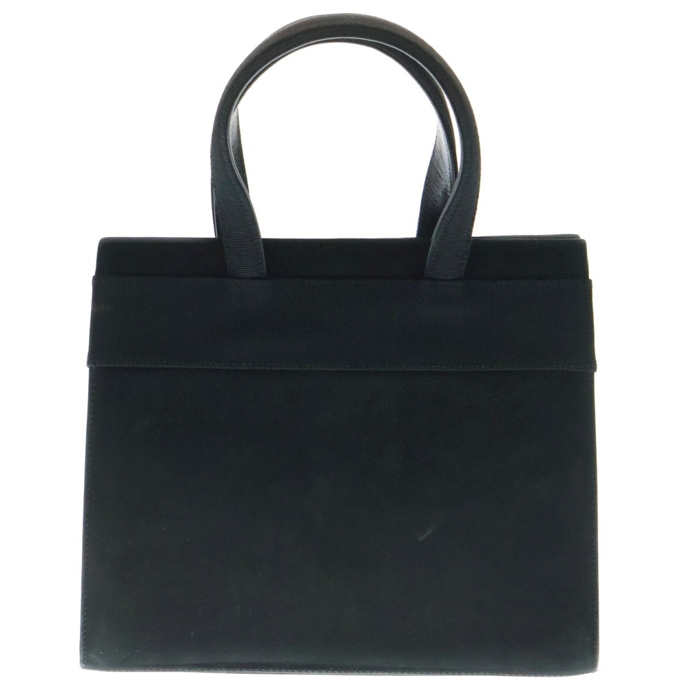 Salvatore Ferragamo(サルヴァトーレ フェラガモ) ヴァラ 2WAYハンドバッグ ショルダーバッグ ブラック ゴールド金具 スエード