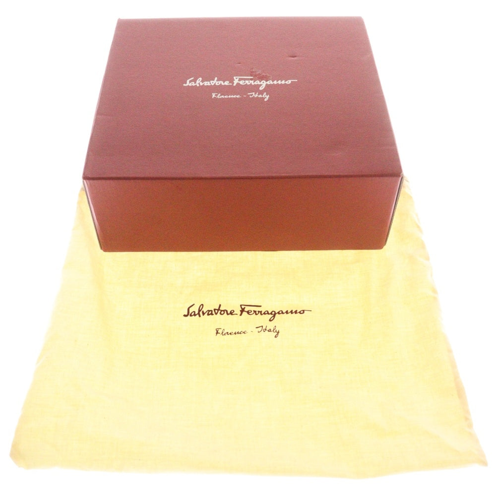 Salvatore Ferragamo(サルヴァトーレ フェラガモ) ヴァラリボン ロゴプレート レザー 2WAY ハンド ショルダーバッグ ゴールド金具 ピンク