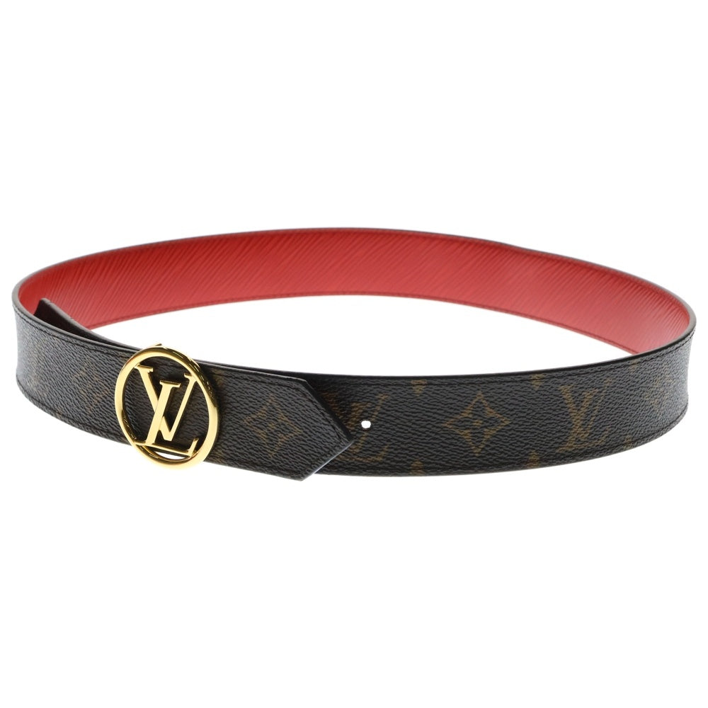 LOUIS VUITTON(ルイヴィトン) モノグラム サンチュール LVサークル エピ リバーシブル ベルト ブラウン ゴールド金具 #32/80 M9935