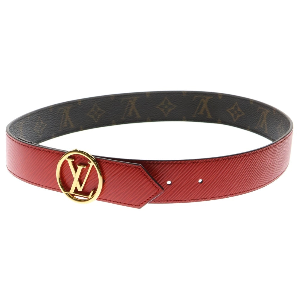 LOUIS VUITTON(ルイヴィトン) モノグラム サンチュール LVサークル エピ リバーシブル ベルト ブラウン ゴールド金具 #32/80 M9935