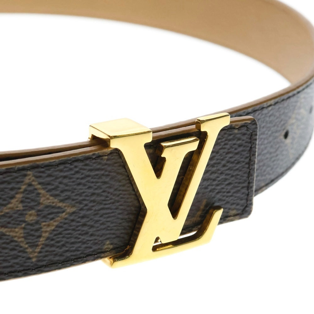 LOUIS VUITTON(ルイヴィトン) モノグラム サンチュールイニシアル リバーシブル ベルト ブラウン ゴールド金具 #32/80 M0363